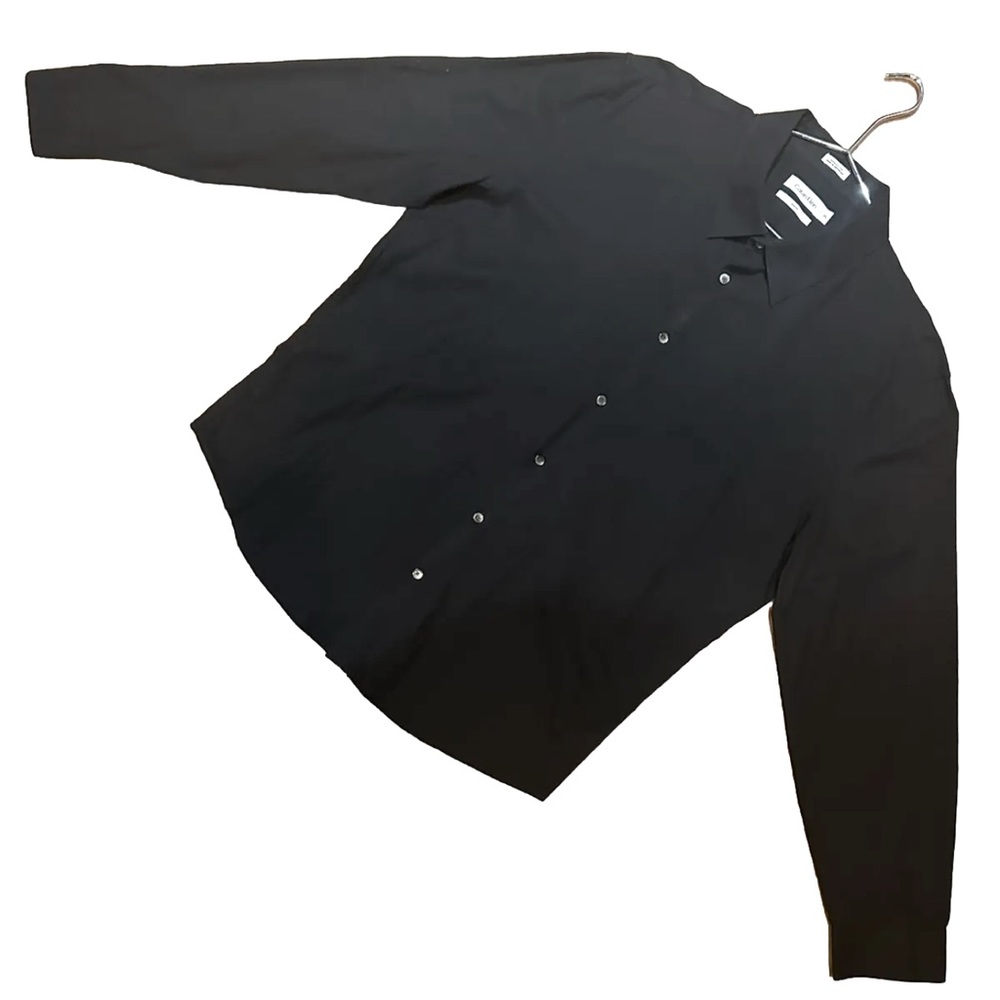 Calvin Klein®️Slim-Fit 2XL Button Up Black Casual Formal Long Sleeve Dress Shirt